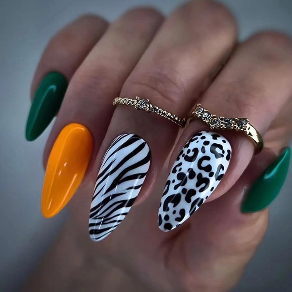 Leopard Snake Nail Stamping Plate Stencils for Nail Art Reusable 2Pcs Large Size Nail Stamper Plates Templates Cat Crocodiles Stripes Line Print Nail Design Stamp Plate Stainless Steel Nail Art Tools-Velvo Beauty