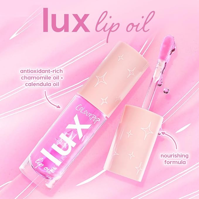 ColourPop Lux Lip Oil - Hydrating, Sheer Tinted Lip Oil Formulated with Antioxidant-Rich Chamomile Extract & Calendula Oil - Non-Greasy, Nourishing Clear Lip Oil - Dew Drop (0.16 oz)-Velvo Beauty