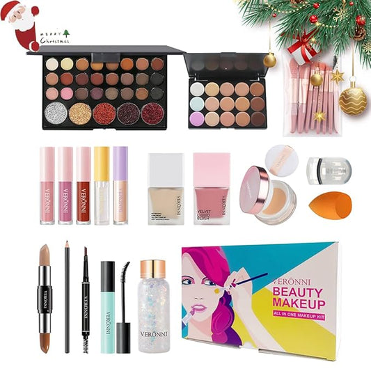 VERONNI All in One Makeup Kit,Eye Face Lips Makeup For Mother's Day,Multipurpose Women's Makeup Sets,Beginners and Professionals Alike (All in one makeup set)-Velvo Beauty