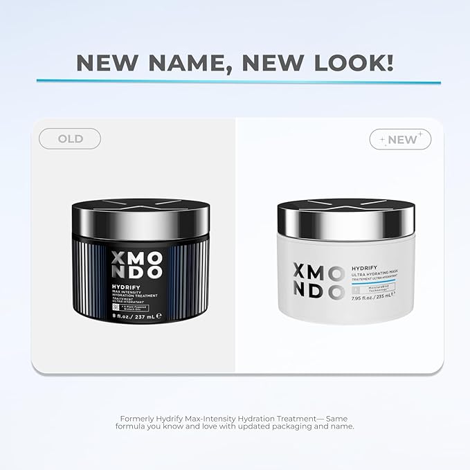 XMONDO Hydrify Ultra Hydrating Mask - Deep Conditioning Treatment for Dry, Damaged Hair, Intense Moisture with Hyaluronic Acid, Shea Butter, and Our Signature 6 Oil Blend 7.95 fl. oz.,-Velvo Beauty