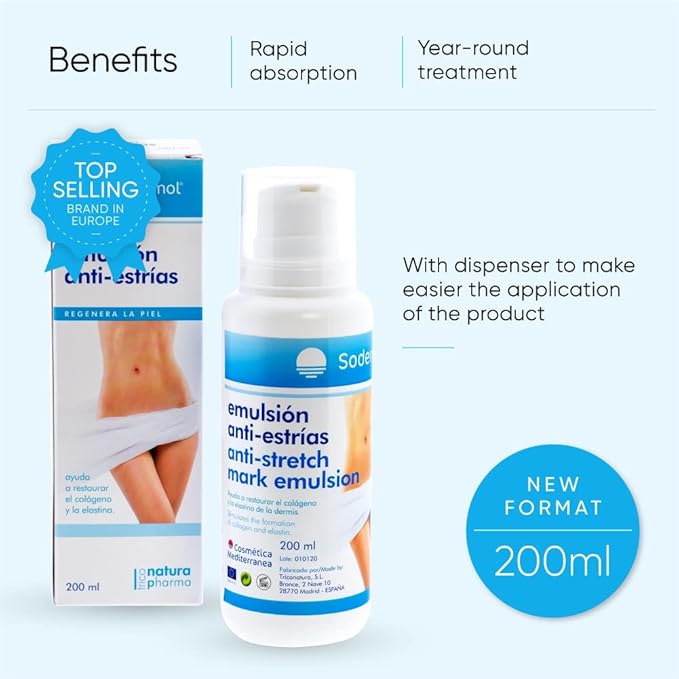 Anti-stretch mark cream ideal for pregnancy/Prevents and reduces the formation of stretch marks and scars/Regenerating postpartum anti-stretch mark gel with Rose Hip Hip oil-Velvo Beauty