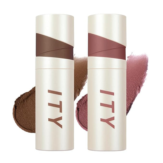 ITY Velvet Matte Finish Lip Stain-Mousse Textured Lip Clay, Red Shade, Conceals Lip Lines, Rich Pigment Lip Tint Lipsticks, 0.14 oz (4g) in Earthy, Berrylicious.-Velvo Beauty