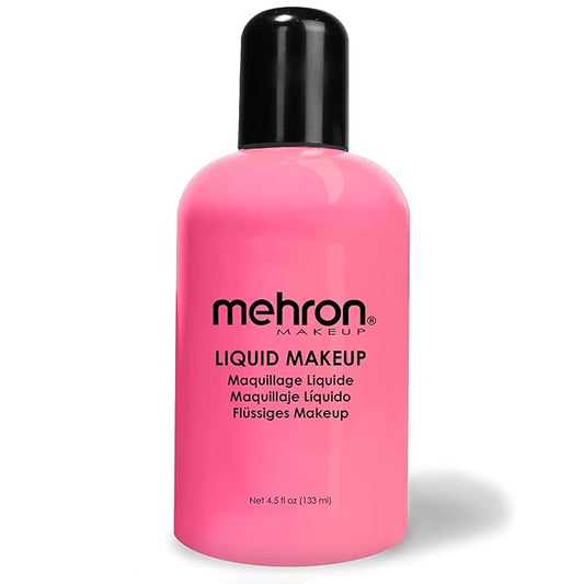 Mehron Makeup Liquid Makeup | Face Paint and Body Paint Perfect for Halloween, Cosplay I Air Brush Compatible 4.5 oz (133 ml) (PINK)-Velvo Beauty
