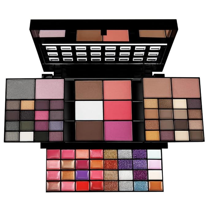 74 Colors Cosmetic Makeup Palette Set Kit Combination with Eyeshadow Facial Blusher Eyebrow Powder Face Concealer Powder With Mirror + 13pcs brush All-in-One Makeup Kit-Velvo Beauty