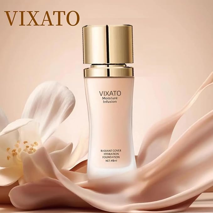 Cover Hydration Liquid Foundation Concealer, 45ML Moisture Liquid Flawless Makeup Cosmetic, Suitable for Most Bright/Neutral/Dark Skin-Velvo Beauty