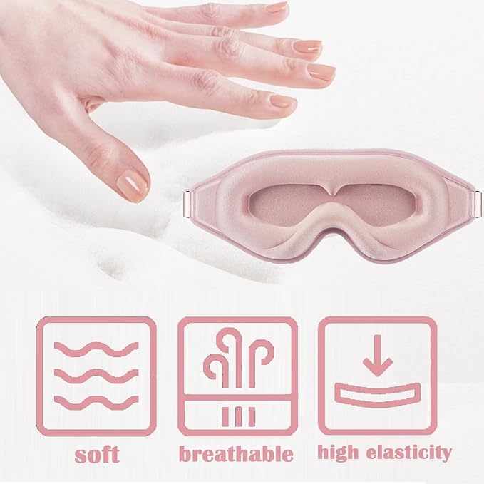 Eye Mask for Lash Extensions, Sleeping Mask for Women, 3D Contoured Eyelash Sleeping Mask for Extensions, Eye Covers for Sleeping for Travel, Airplane, Meditation-Velvo Beauty