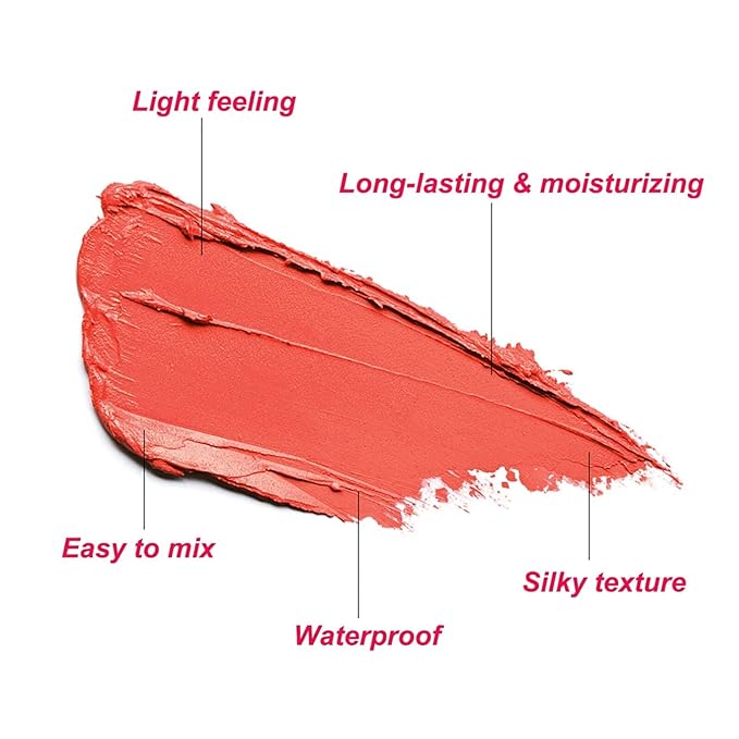Multi-Use Makeup Blush Stick,Beauty Solid Moisturizer Stick,Waterproof Natural Nude Makeup,Tinted Solid Moisturizer Stick for Eyes Lips Cheek(1#shy pink)-Velvo Beauty