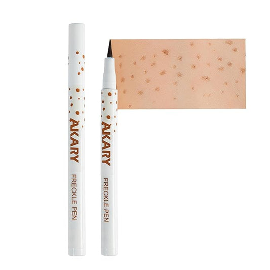 AKARY Freckle Pen Professional Lifelike Face Concealer Point Out Natural Waterproof Longlasting Soft Artificial Fine Makeup Freckle Pen Life Face Decoration (#01 Light Brown)-Velvo Beauty