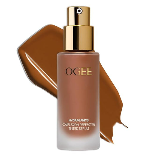 Ogee Complexion Perfecting Liquid Foundation - Lightweight Tinted Moisturizer For Face (Spruce 12.75N - Deep, Bronze Undertones) - with Vitamin C & Jojoba Oil - Certified Organic & Made in USA-Velvo Beauty