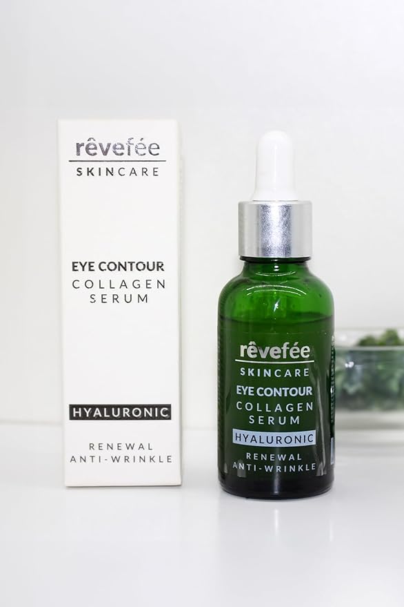 collagen hyaluronic eye serum; reduces dark circles, puffiness, fine lines and eye bags., Yellow-Velvo Beauty