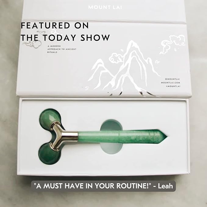 Mount Lai Jade Tension Melting Facial Massager for Face & Neck – Face Roller to Relieve Tension, Soothe Stress, Improve Circulation & Revitalize Skin for Radiant Care-Velvo Beauty