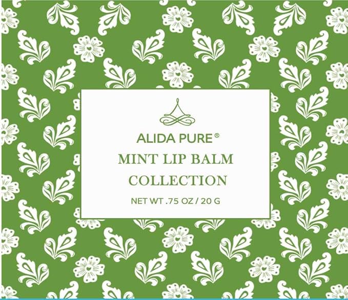 Mint Lip Balm Collection, Vegan Lip Balm Set, Beeswax Free, with Avocado Oil, Organic Jojoba Oil, and Vitamin E, Natural Moisturizer for Dry, Chapped Lips, 5 Tube Set-Velvo Beauty