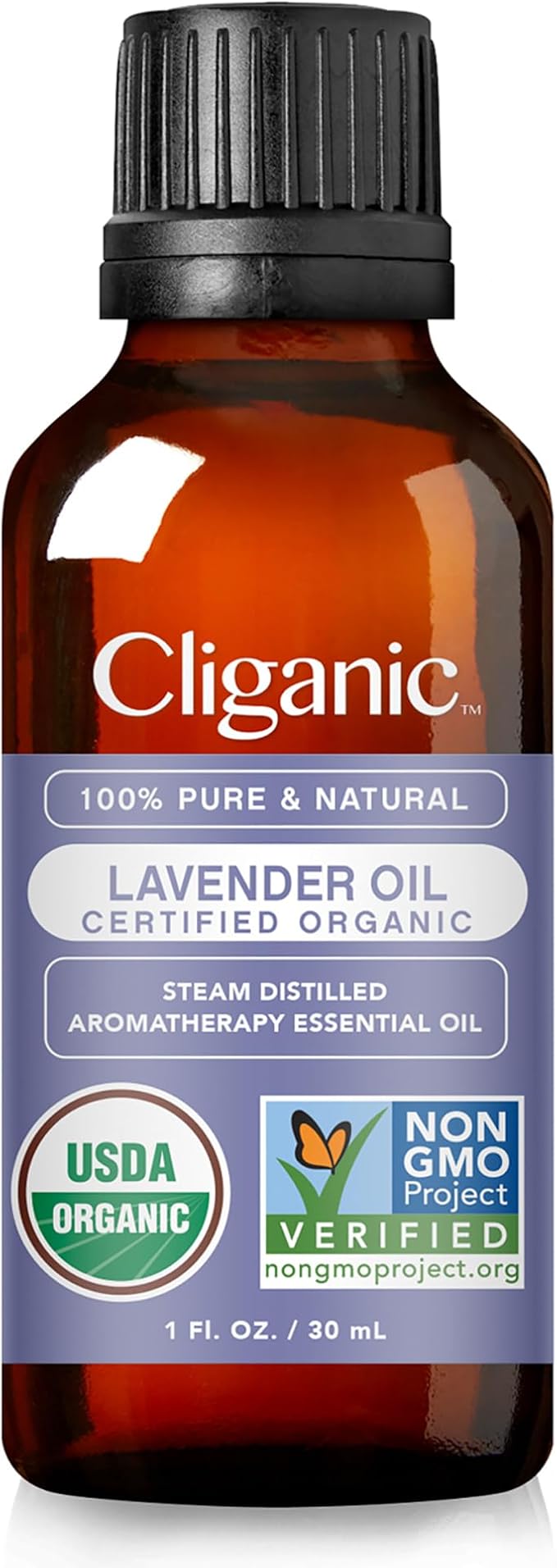 Cliganic Organic Lavender Essential Oil, 1oz - 100% Pure Natural Undiluted, for Aromatherapy Diffuser | Non-GMO Verified (Packaging May Vary)-Velvo Beauty