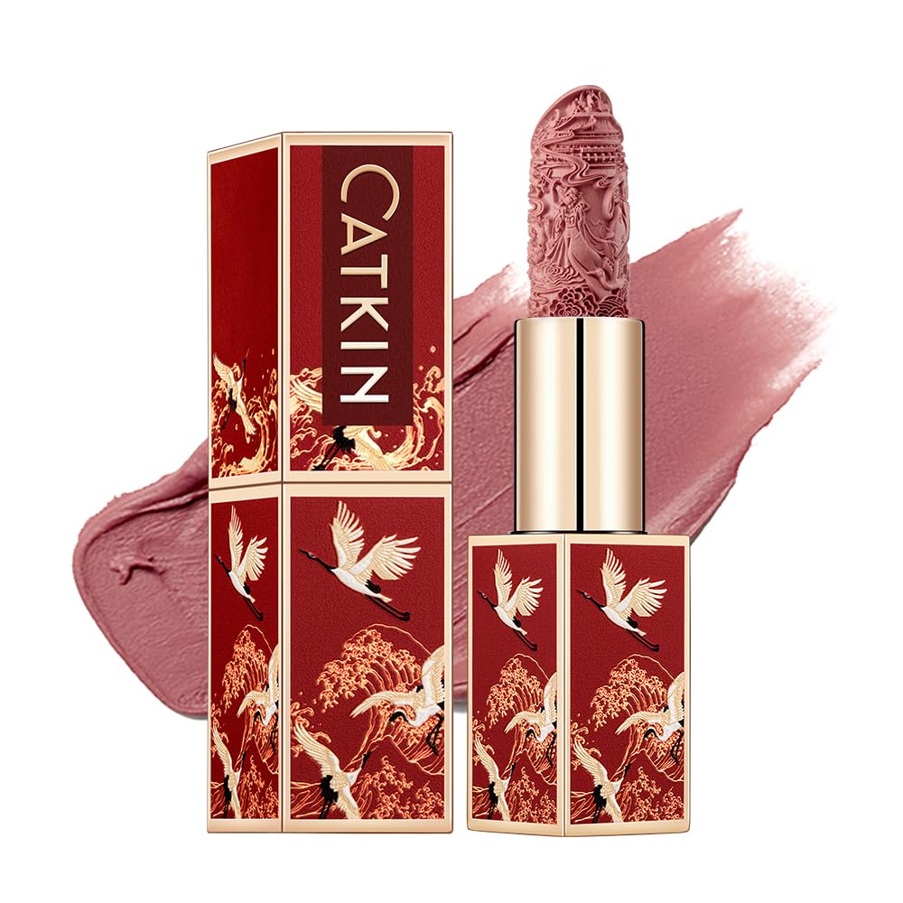 Catkin Semi-Matte Lipstick Hydrating High Impact Color Infused with Vitamin E and Avocado Oil Smooth Soft Texture Long Lasting Matte Finish 175-Velvo Beauty