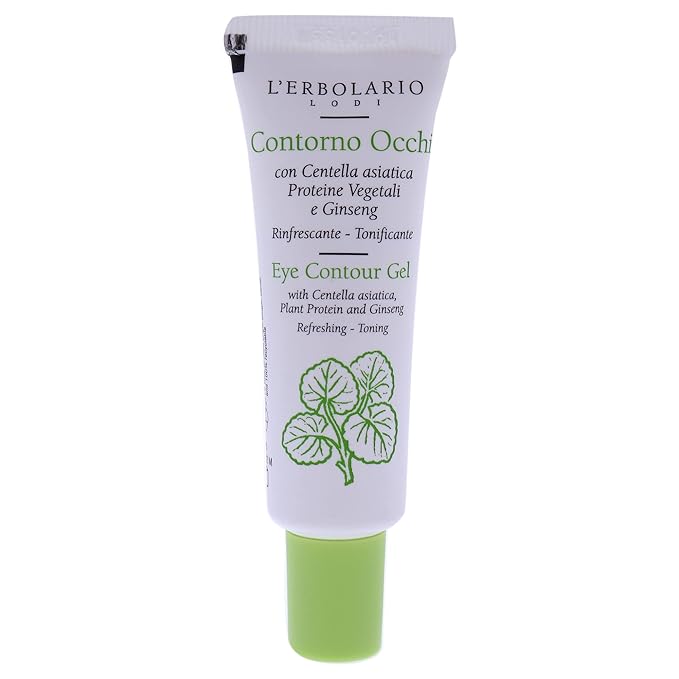 L'Erbolario Eye Contour Gel - Contains Plant Protein And Ginseng - Light, Non Greasy Cream - Helps Reduce Under-Eye Bags And Circles - Provides A Fresh Sense Of Well-Being - Paraben Free - 0.5 Oz-Velvo Beauty