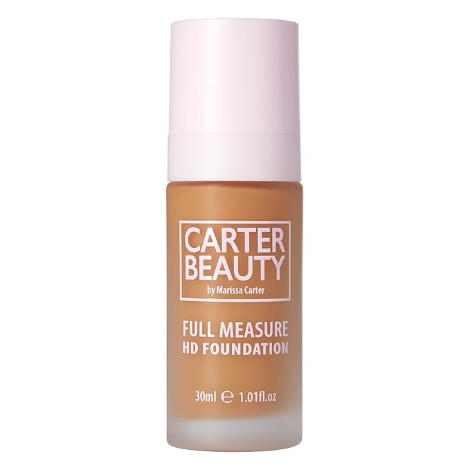 Carter Beauty Full Measure HD Foundation - Lightweight, Full Coverage Matte Formula - Water-Based, Super Soft Skin Perfector - Vegan And Cruelty Free, Paraben And Sulfate Free - Truffle - 1.01 OZ-Velvo Beauty