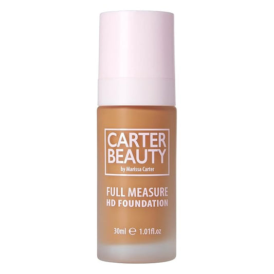 Carter Beauty Full Measure HD Foundation - Lightweight, Full Coverage Matte Formula - Water-Based, Super Soft Skin Perfector - Vegan And Cruelty Free, Paraben And Sulfate Free - Truffle - 1.01 OZ-Velvo Beauty