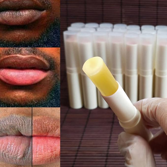 2PCS Handmade Plant lip balm Pink Lips Serum Brighten Dark Lips Bleaching Essence Lip Balm Repair Fine Lines Brighten Moisture Exfoliator Lip Care (Yellow)-Velvo Beauty