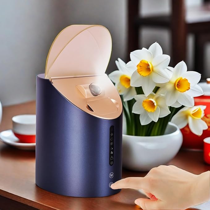 Facial Steamer DENFANY Nano Steamer Ionic Hot & Cool Mist Home SPA | 8 Steam Modes | Aromatherapy Basket | Digital LCD Screen | Extraction Set-Velvo Beauty