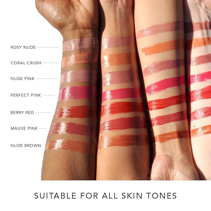 Oh-So-Luxe Liquid Tinted Lip Balm, Hydrating & Nourishing Tinted Lip Oil for dry dark lips, results in Soft & Glowing Lips, Moisturizing, Non-Sticky Nude Pink Shade - 0.10 Fl Oz - RAS LUXURY OILS-Velvo Beauty