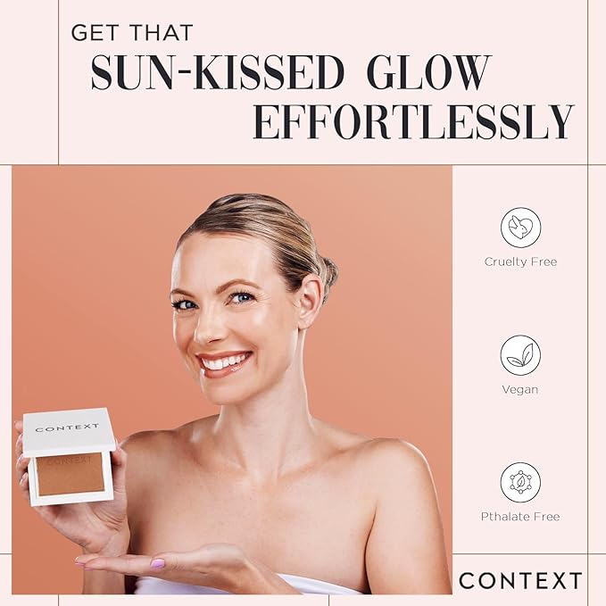 Context Skin Matte Bronzer Powder | Vegan & Cruelty-Free Powder Bronzer for Face | Sun-Kissed Makeup Finish | Long-Lasting, Buildable Coverage Skin Tones | Undisputed-Velvo Beauty