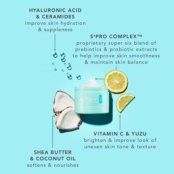 TULA Skin Care 24-7 Hydrating Day & Night Cream + Body Moisturizer/Exfoliator Packette - Anti-Aging Moisturizer for Face, Contains Watermelon & Blueberry Extract, 1.5 oz.-Velvo Beauty