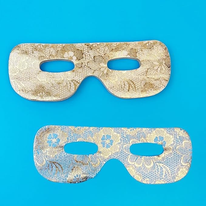 100PCS Gold DIY Eye Mask Under Eye Patches Pre-Cut Nose Paper Film Eye Pad Cooling Eye Patch for Puffy Eyes Spa Skincare-Velvo Beauty