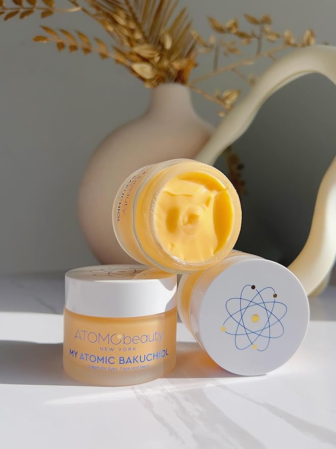 MY ATOMIC BAKUCHIOL Cream for Eyes, Face and Neck – Bakuchiol + Purified Quinoa Seed Polysaccharides | Anti-Aging, Lifting & Brightening | Retinol Alternative | Vegan & Dermatologically Tested – 45ml-Velvo Beauty