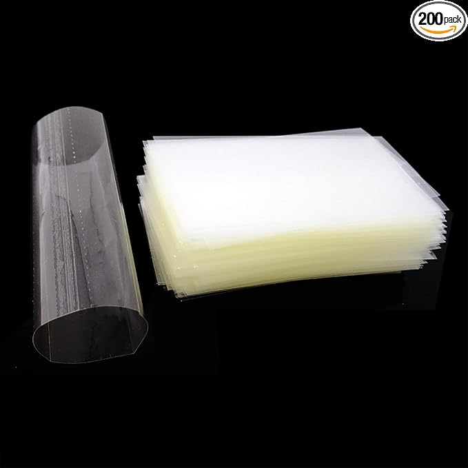 Honbay 200PCS Clear PVC Heat Shrink Wrap Bands for Lip Balm Tubes Chapstick Lip Balm-Velvo Beauty