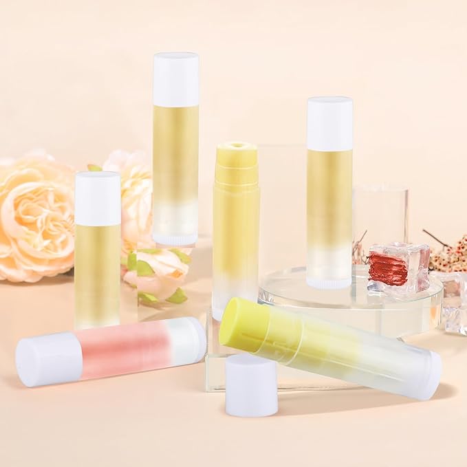 100 Pcs 5.5ml Bulk Empty Lip Balm Tubes Refillable Plastic Lip Gloss Container Travel Lipstick Tubes Chapstick Tubes Holder For DIY Homemade Lip Balm (clear)-Velvo Beauty