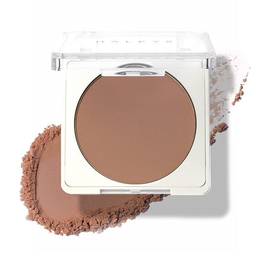 HALEYS Re-sculpt Smoothing Contour Powder (Medium) Lightweight, Non-Caking, Nourishing & Skin-Softening, Infused with Shea Butter & Chamomile Flower Water to Soothe Skin-Velvo Beauty