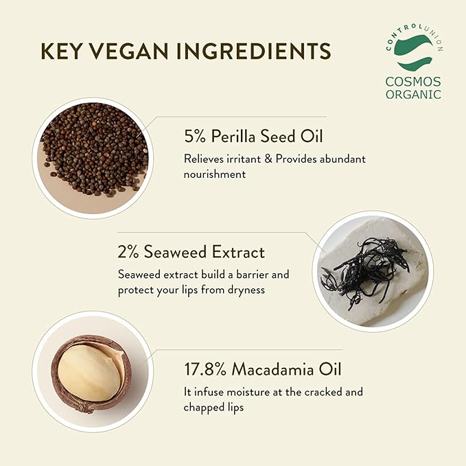 sioris 100% natural organic lip butter,More than lip balm,Hizikia extract gently exfoliates lips,Perilla Seed Oil and Macadmia oil nourish chapped lips-Velvo Beauty