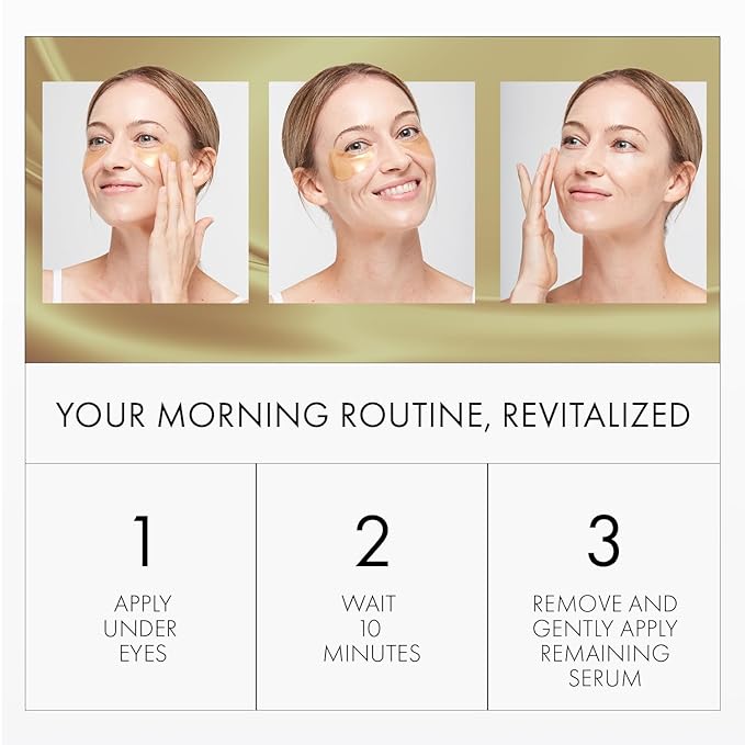 depology Restoring Hydrogel Under Eye Patch | 60 Patches | Brightening Caffeine Gold Pads for Dark Circles | Puffiness | Wrinkles | Refresh | Travel-Velvo Beauty