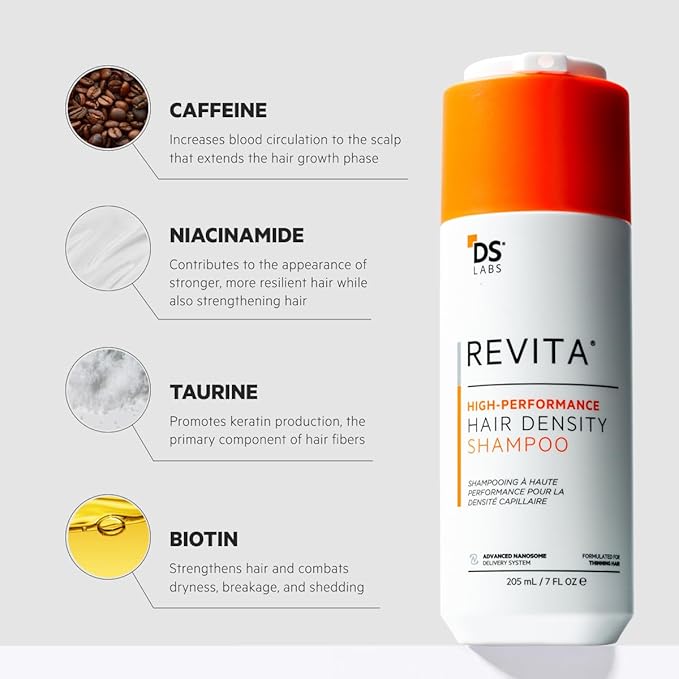 DS Labs Revita Shampoo Travel Size – High-Performance Hair Density Shampoo, Volumizing & Thickening, Fuller, Healthier-Looking Hair, Sulfate & Silicone Free, For Men & Women, 100mL-Velvo Beauty