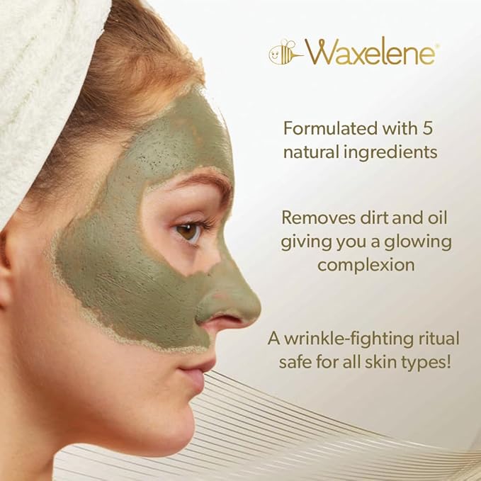 Waxelene Clarifying Mud Mask Dry Blend - Wrinkle Fighting Ritual Cleans Pores Hydrates Nourishes Skin Vitamin C Papaw Bentonite French Green Clay-Velvo Beauty