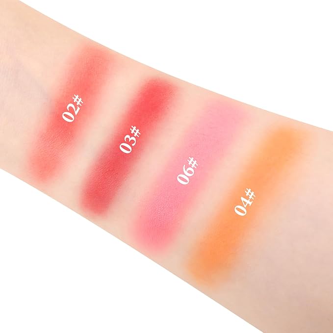 Boobeen Soft Blend Powder Blush for Cheeks, Buildable Color Matte Smooth Blush Palette Compact Blush Powder Makeup, Long-lasting Flush Color, with Mirror and Brush-Velvo Beauty