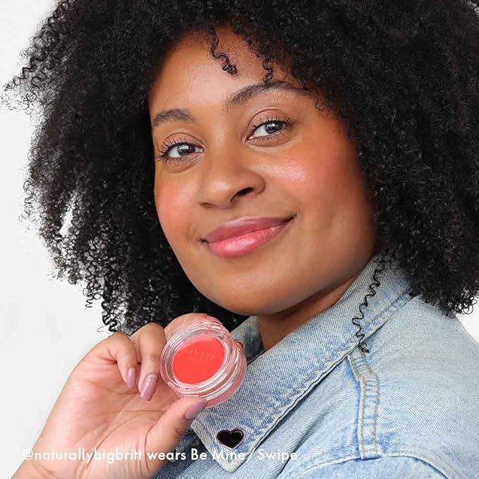 Wander Beauty Double Date Lip & Cheek - Be Mine/Swipe - 4-in-1 Cream Blush & Lip Tint - Blush, Lip Moisturizer, Lip Balm, & Eye Gloss - Multitasking Eye, Cheek, and Lip Makeup With Green Tea - 0.07 oz-Velvo Beauty