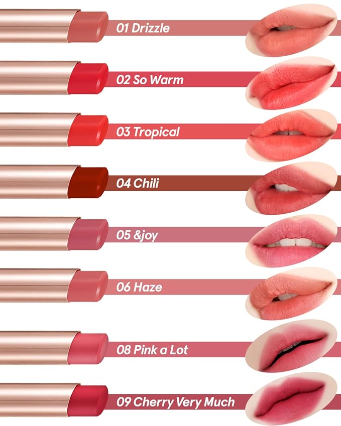 ATHÉ Authentic Airy Lip Balm 04 CHILLI, Korean Vegan Color Lip Blam, Flake-Free Slim Fit Lips, Silky Powdery Finish & Air-like Blurring with Vibrant Colors, 0.11oz.-Velvo Beauty