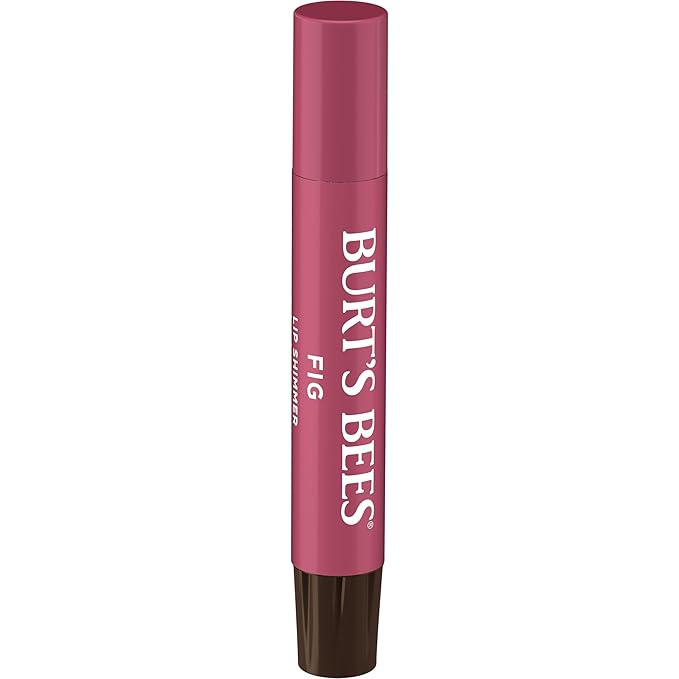 Burt's Bees Shimmer Lip Tint Set, Tinted Lip Balm Stick, Moisturizing for All Day Hydration with Natural Origin Glowy Pigmented Finish & Buildable Color, Fig (4-Pack)-Velvo Beauty