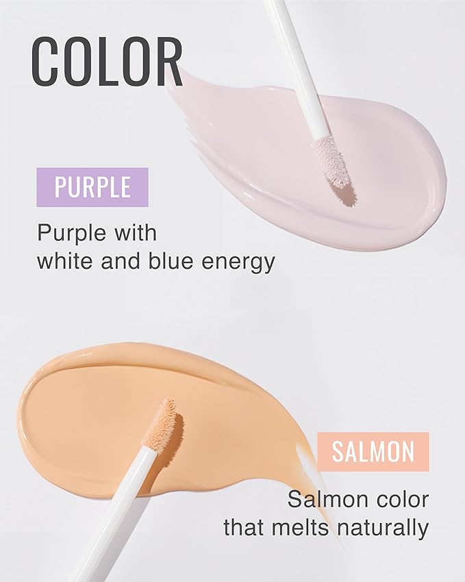 VDL Expert Color Under-Eye Primer (Purple, 0.19 oz) - Color-Correcting Concealer for Dark Circles, Uneven Skin Tone. Hydrating, Smooth. Korean Makeup.-Velvo Beauty
