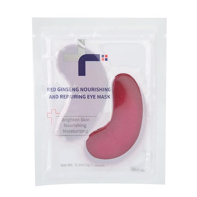 Eye Patches, 20PCS Red Ginseng Repair Eye Moisturizing Nourishing Eye Patch Firming Pad Dark Circles Crystal Collagen 3g for Wrinkles, Puffy Eyes-Velvo Beauty