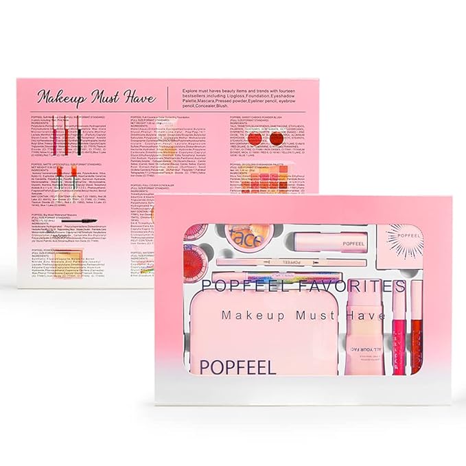 All-in-one Makeup Set Makeup Kit for Women Full Kit, for Beginners, Include Makeup Brush Set, Lip Gloss Set, Lipstick, Blush, Foundation, Concealer, Mascara, Eyebrow Pencil-Velvo Beauty