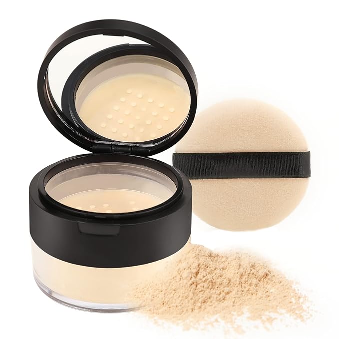 Boobeen Oil Control Loose Powder Translucent Setting Powder Smooth Loose Face Powder, Lightweight&Long Lasting Makeup Setting Foundation Powder, Matte Tint-Velvo Beauty