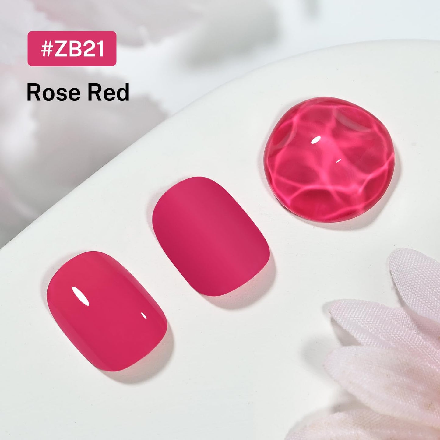 16.5ml Rose Red Nail Polish Large Volume Quick Dry Nail Polish, Long Lasting Shine, Fingernail Toenail Nail Art DIY Home Travel Nail Art Gift-Velvo Beauty