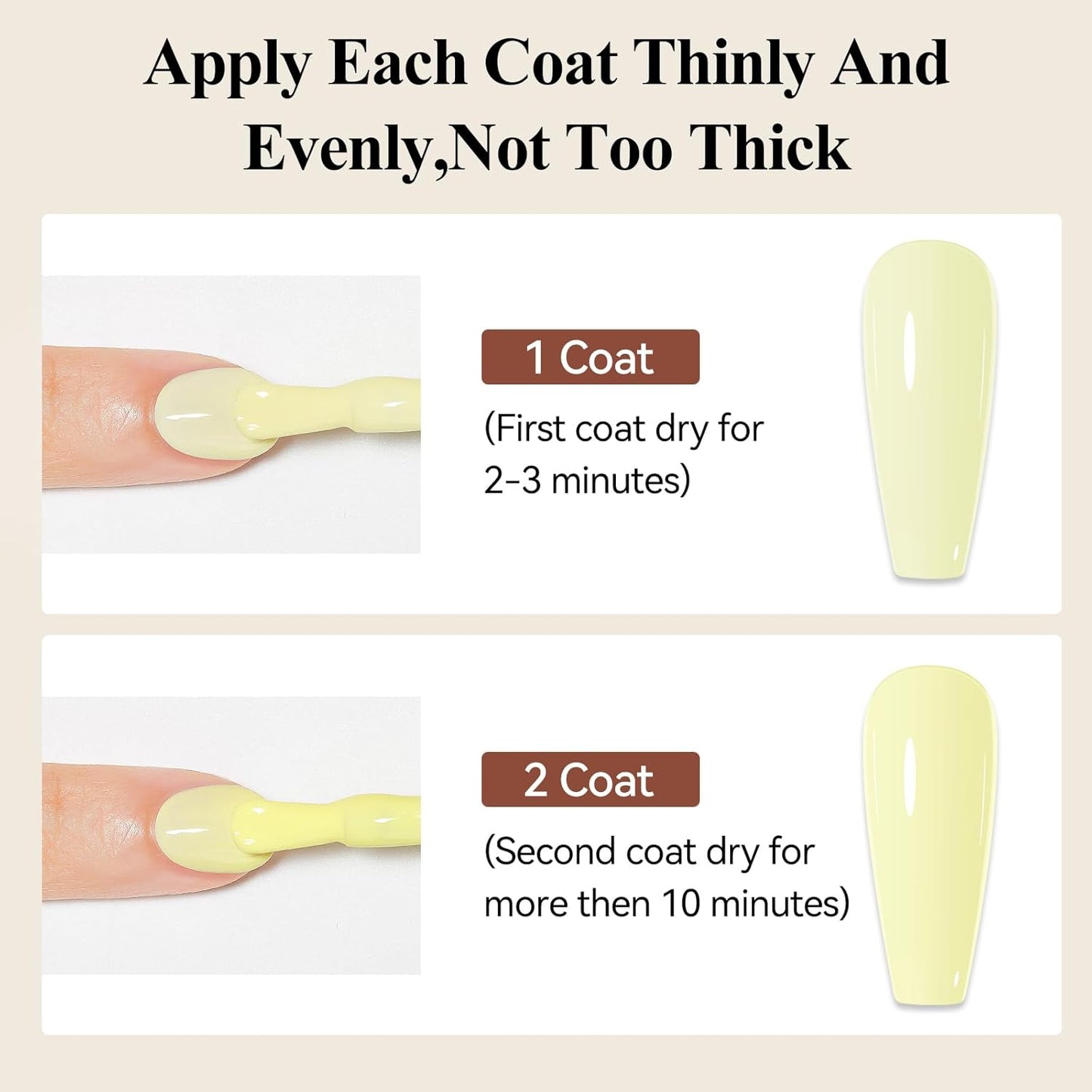 Yellow Nail Polish Quick Dry Pastel Nail Lacquer Sheer Color, Light Yellow Regular Fast Dry Fingernail Polish Bulk Non Gel Long-Lasting DIY Salon Gift For Women-Velvo Beauty