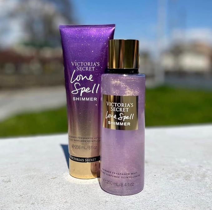 Victoria's Secret Fragrance Body Lotion & Body Mist Set (Love Spell Shimmer)-Velvo Beauty