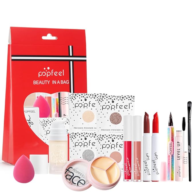 All in One Eyeshadow Palette Makeup Set, Makeup Kits with Foundation, Mascara, Concealer Lipstick Gloss, Eye Liner,Travel Makeup Bundle Makeup Gift Box for Women Girl Maquillaje-Velvo Beauty