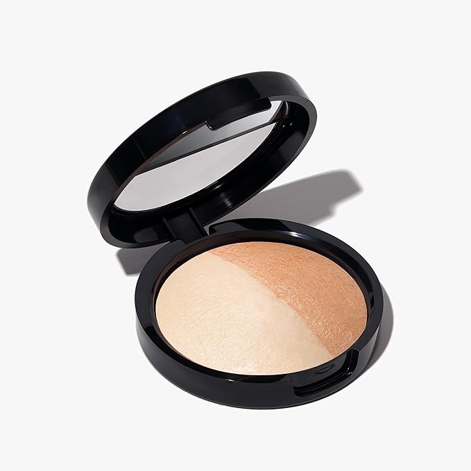 LAURA GELLER NEW YORK Baked Original Low Glow Illuminating Highlighter Duo, French Vanilla/Portofino-Velvo Beauty