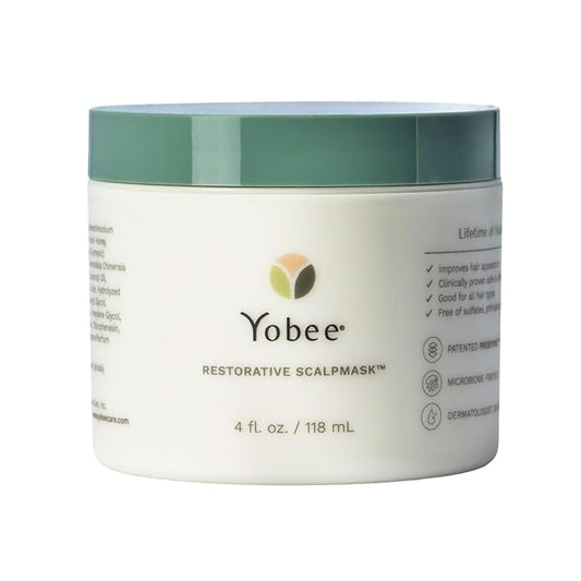 Yobee Restorative Scalp Mask - Dry Scalp Treatment Hair Mask - Probiotic Extracts, Organic Honey, Turmeric, Vitamin B12 - Natural Dry, Itchy, Sensitive Scalp and Dandruff Relief - for Adults, 4 fl oz-Velvo Beauty