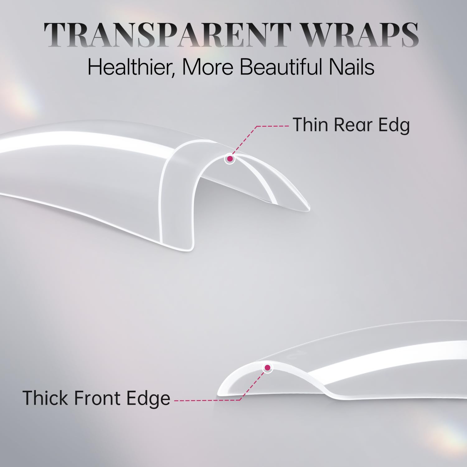 krofaue 100PCS Clear False Nails Tips and Nail Gule Kit, Half Cover Lady French Style Acrylic Artificial Tips 3Pcs Nail Glue for Nail Extension kit Nail Tips Art Salons and Home DIY-Velvo Beauty